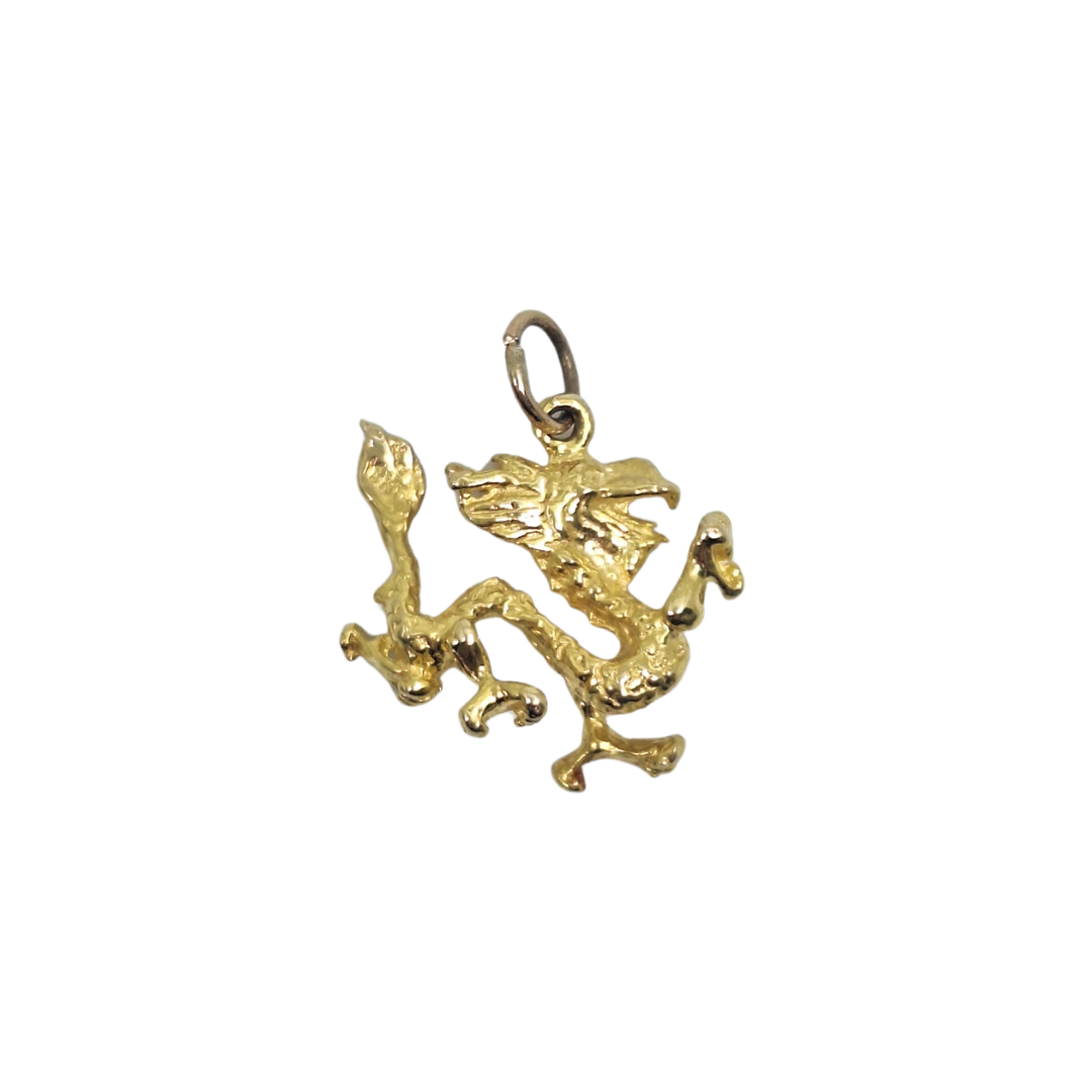 18ct Yellow Gold Dragon Pendant