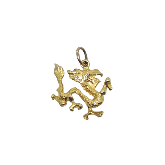 18ct Yellow Gold Dragon Pendant