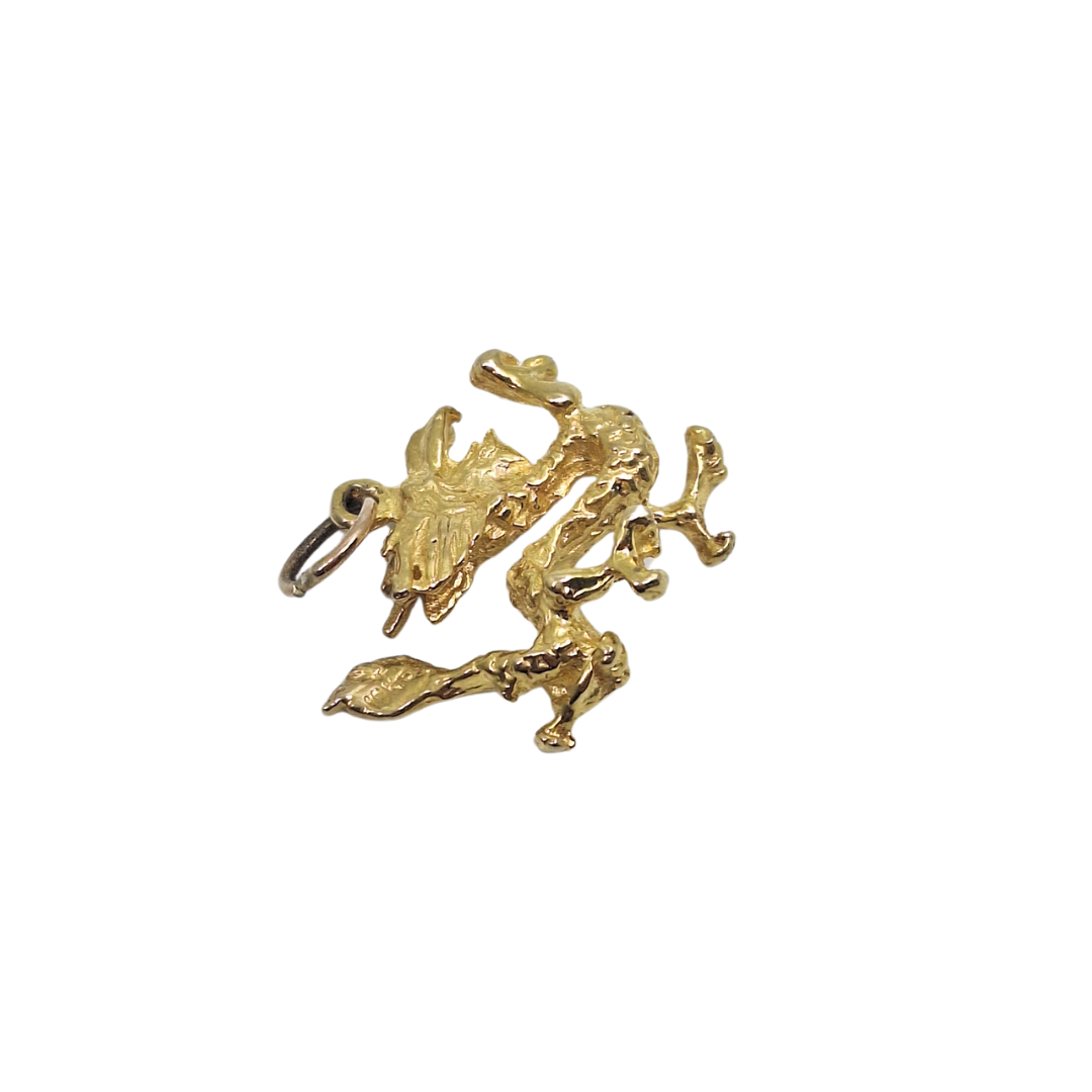 18ct Yellow Gold Dragon Pendant