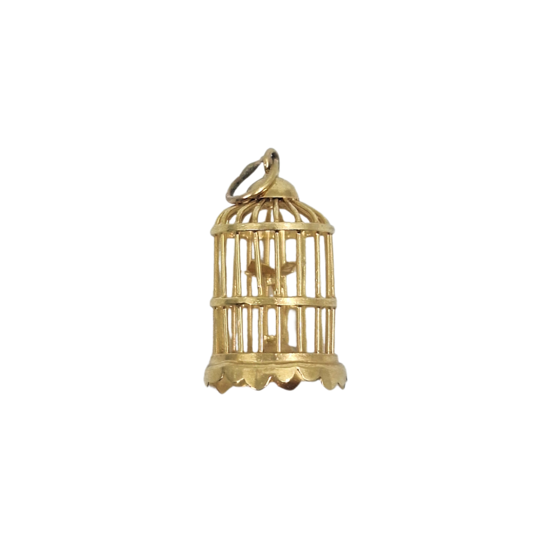 14ct Yellow Gold Birdcage Charm
