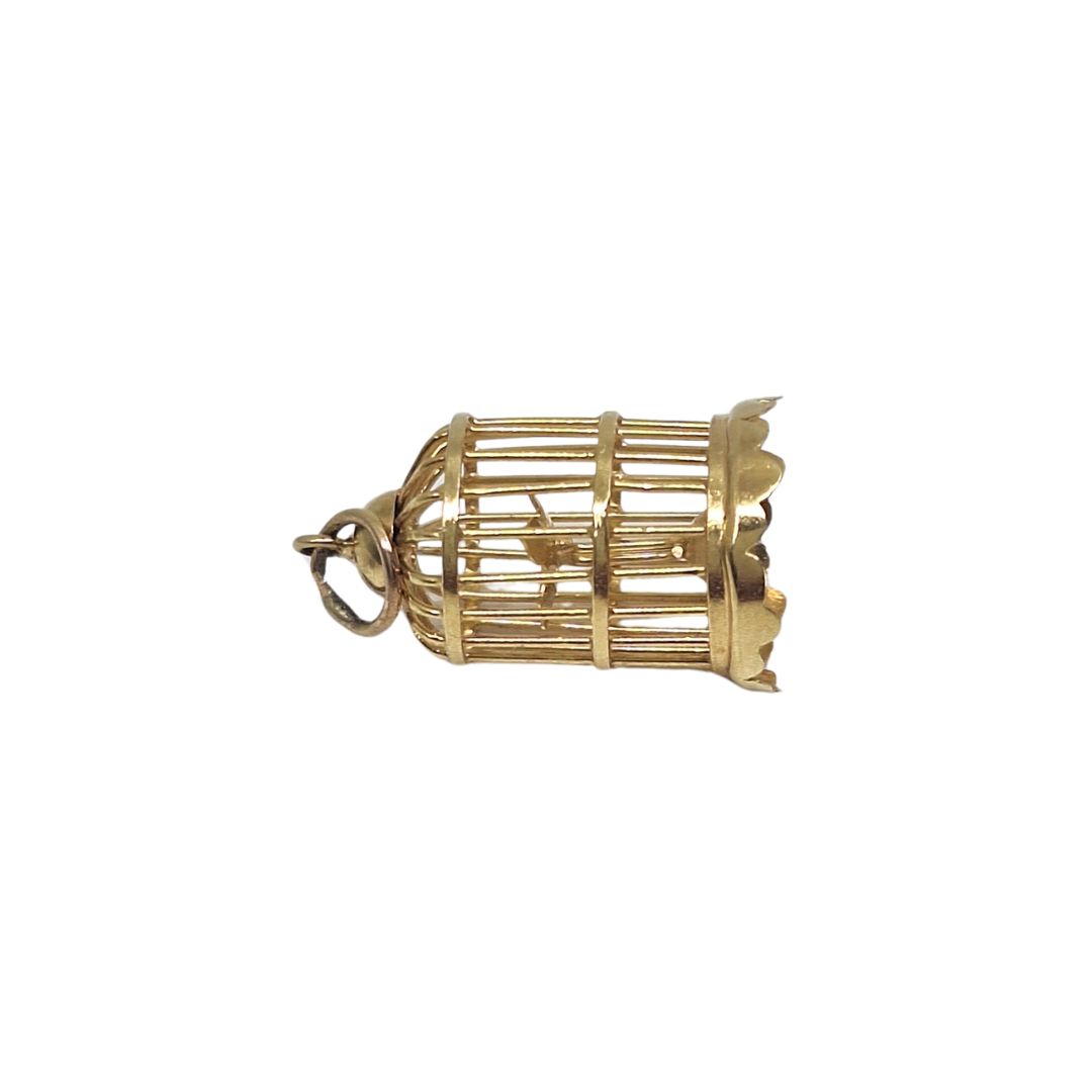 14ct Yellow Gold Birdcage Charm