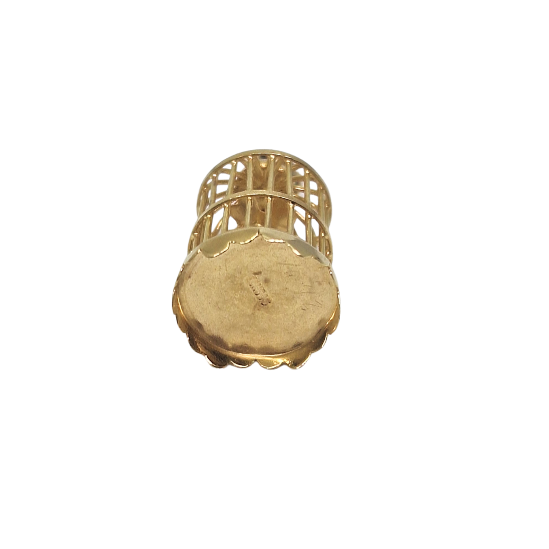 14ct Yellow Gold Birdcage Charm
