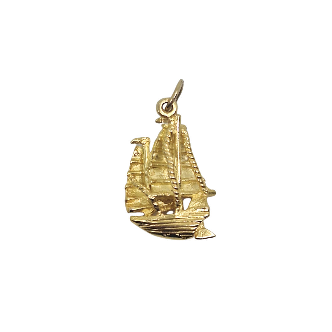 14ct Yellow Gold Ship Charm