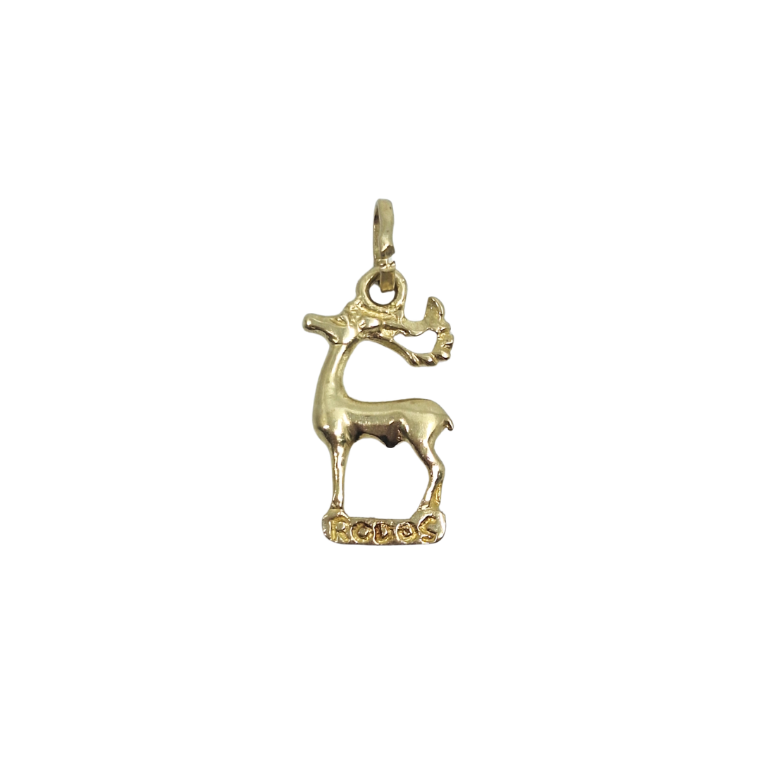 14ct Yellow Gold Deer Of Rhodes Charm