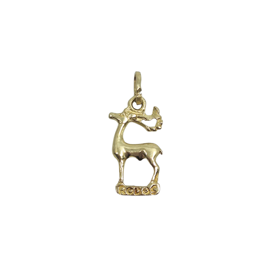 14ct Yellow Gold Deer Of Rhodes Charm