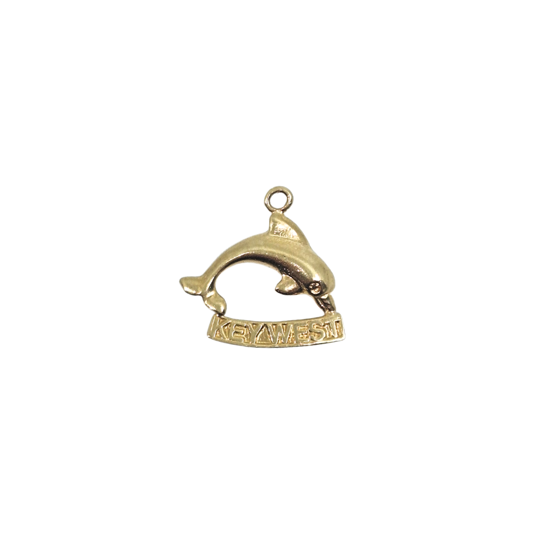14ct Yellow Gold Key West Dolphin Charm