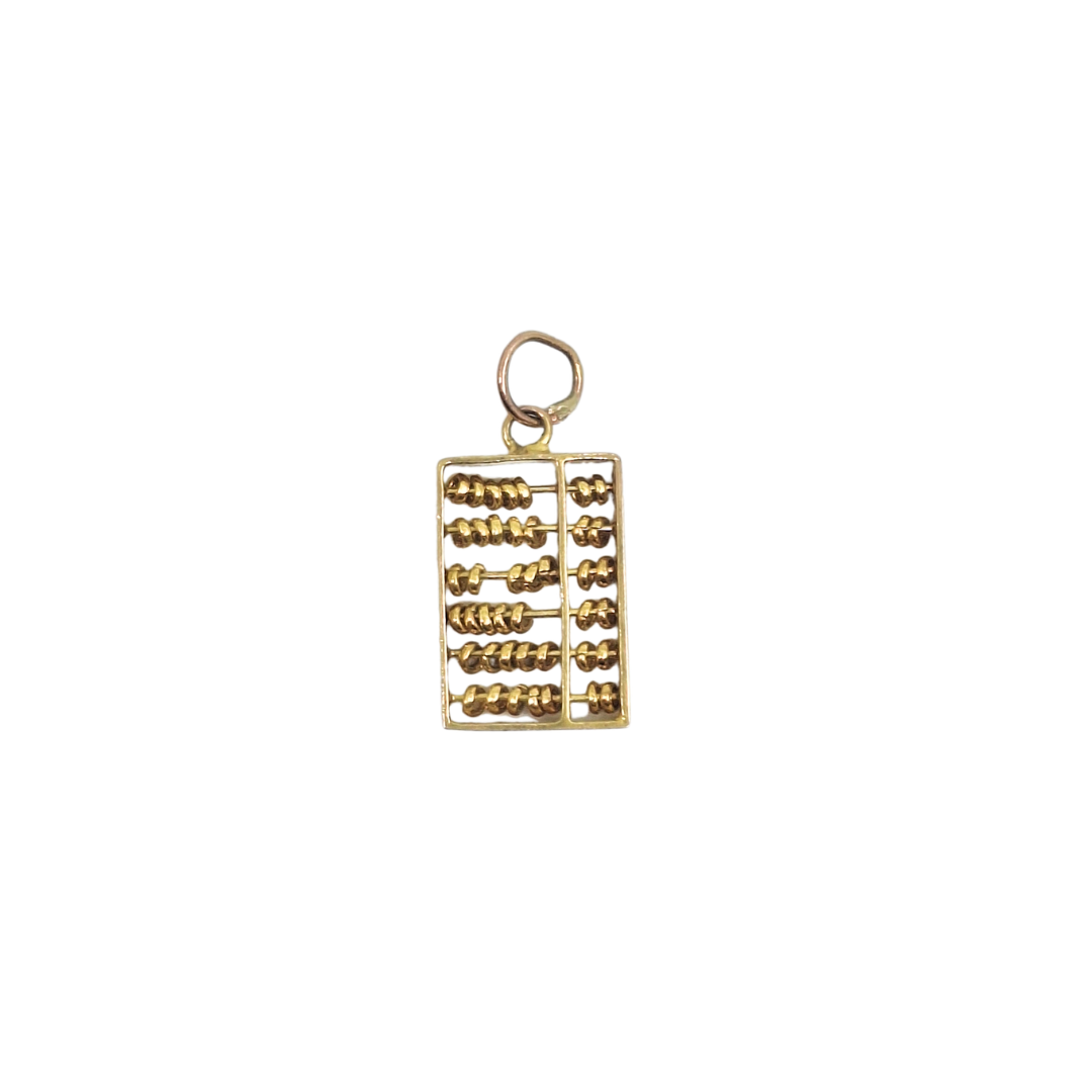 14ct Yellow Gold Abacus Charm