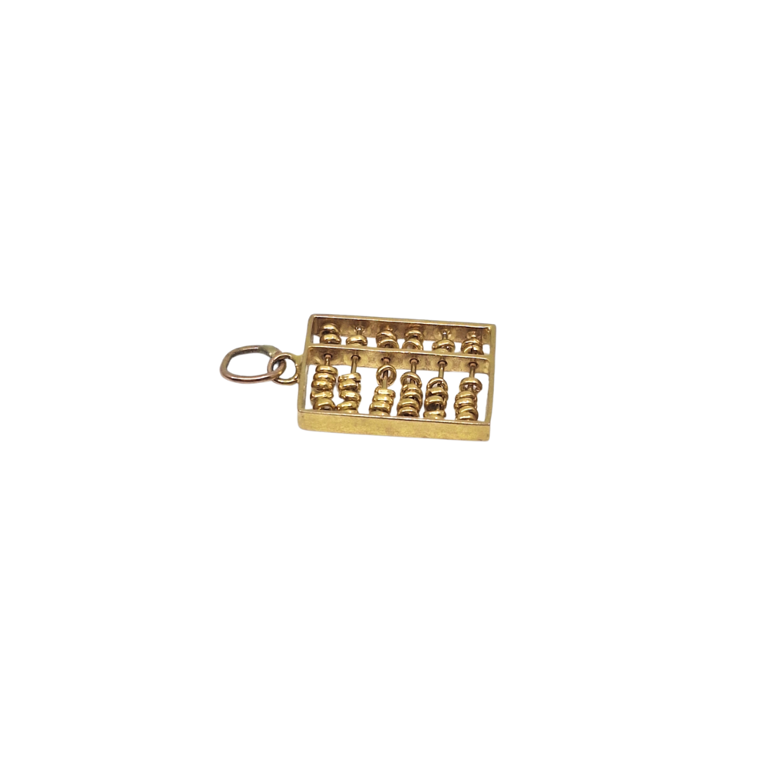 14ct Yellow Gold Abacus Charm