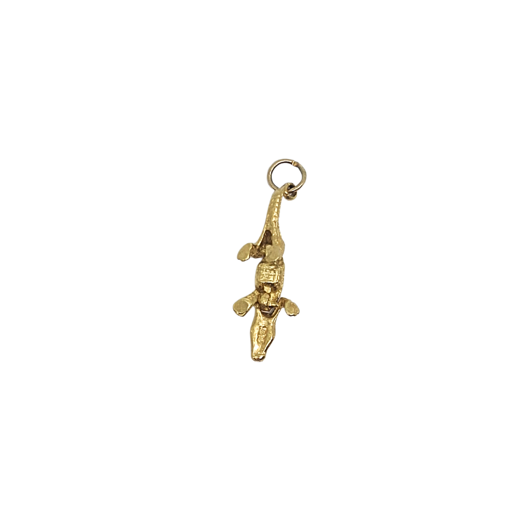 14ct Yellow Gold Articulated Crocodile Charm