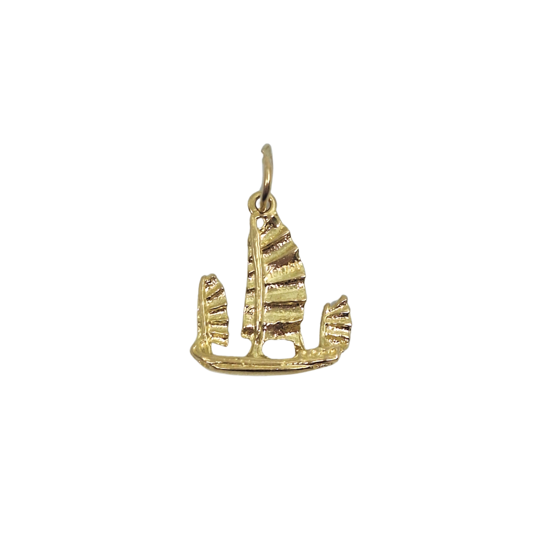 14ct Yellow Gold Ship Charm