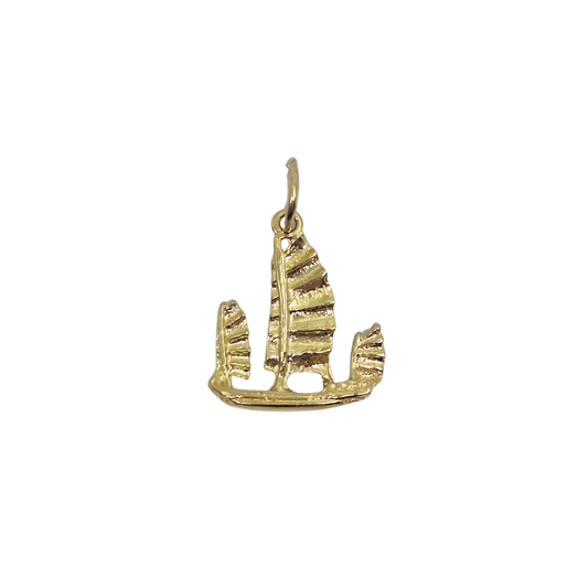 14ct Yellow Gold Ship Charm