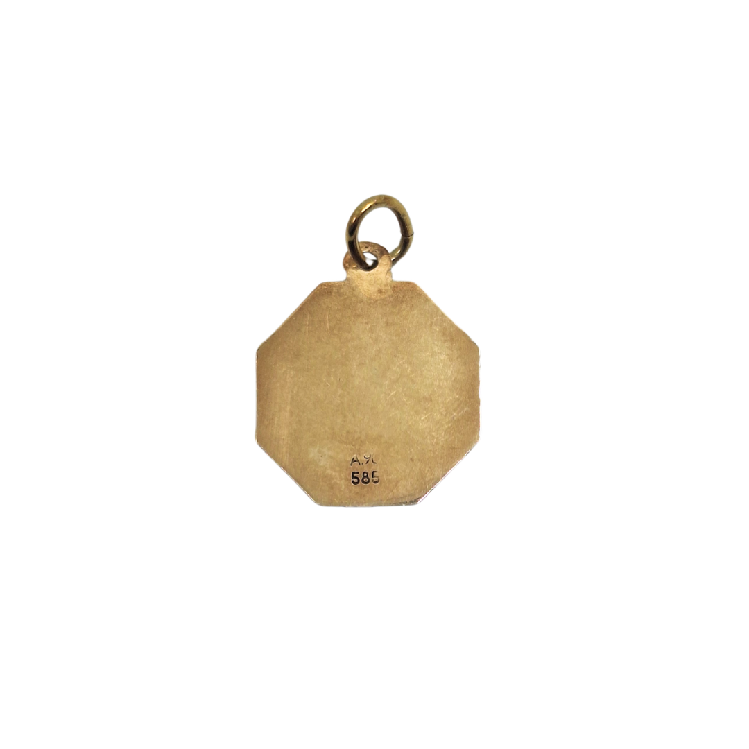 14ct Yellow Gold Greek Parthenon Pendant
