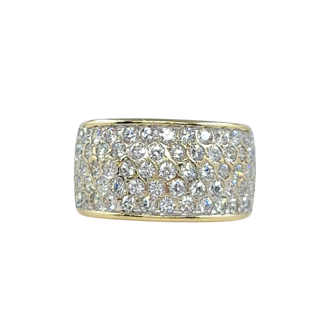 9ct Yellow Gold CZ Band Ring