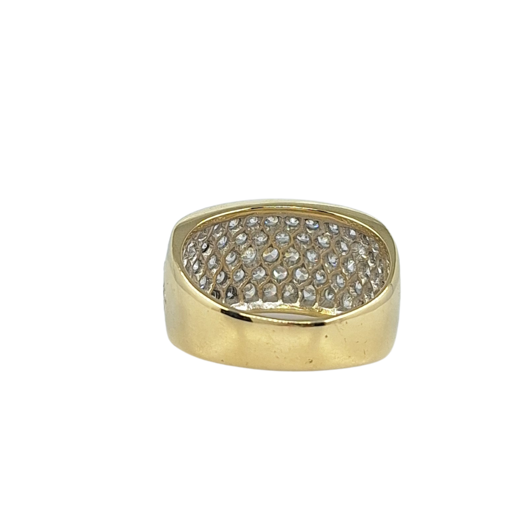 9ct Yellow Gold CZ Band Ring
