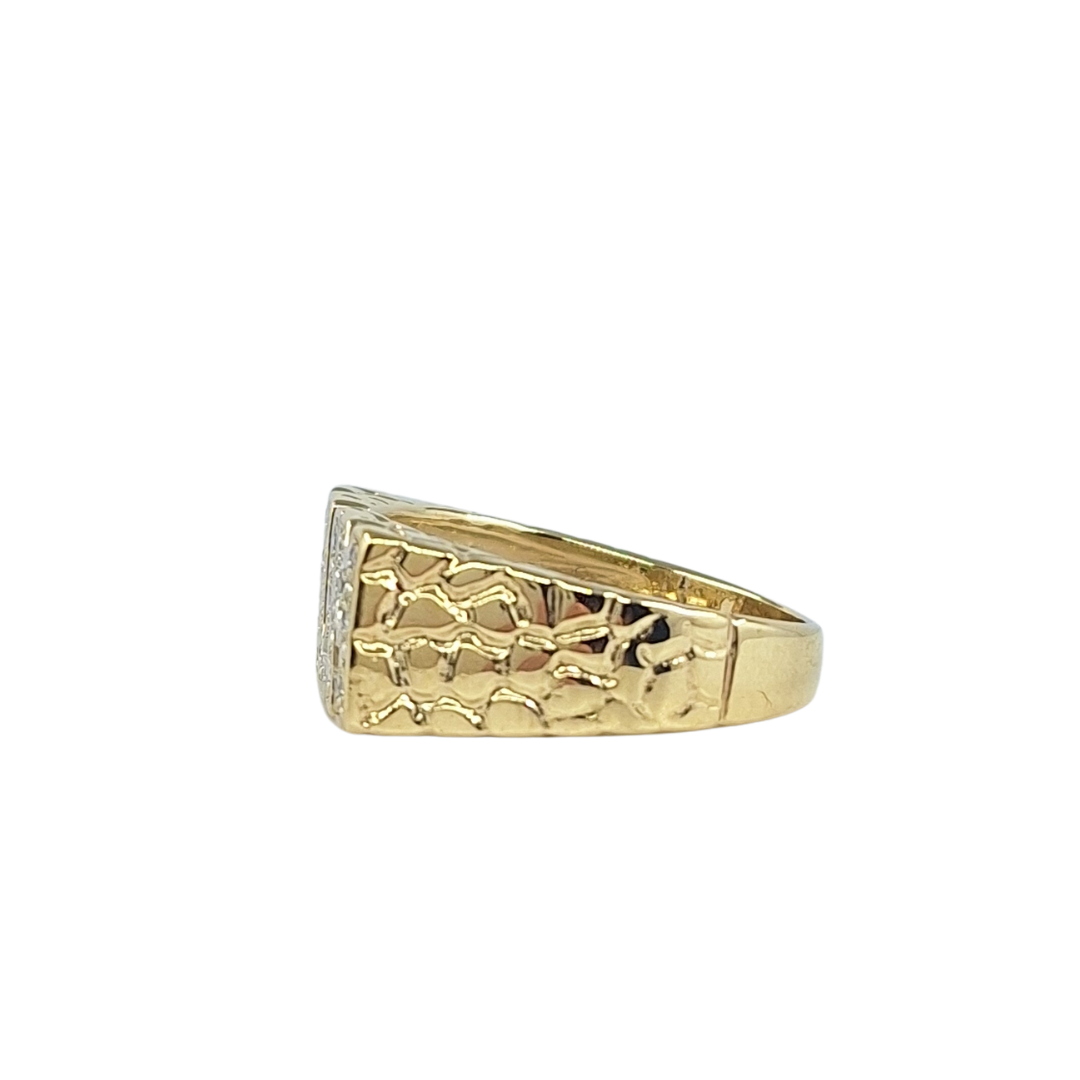 9ct Yellow Gold CZ Mum Ring