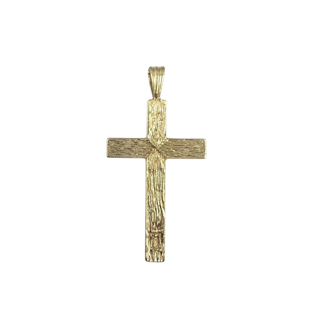 9ct Yellow Gold Patterned Cross
