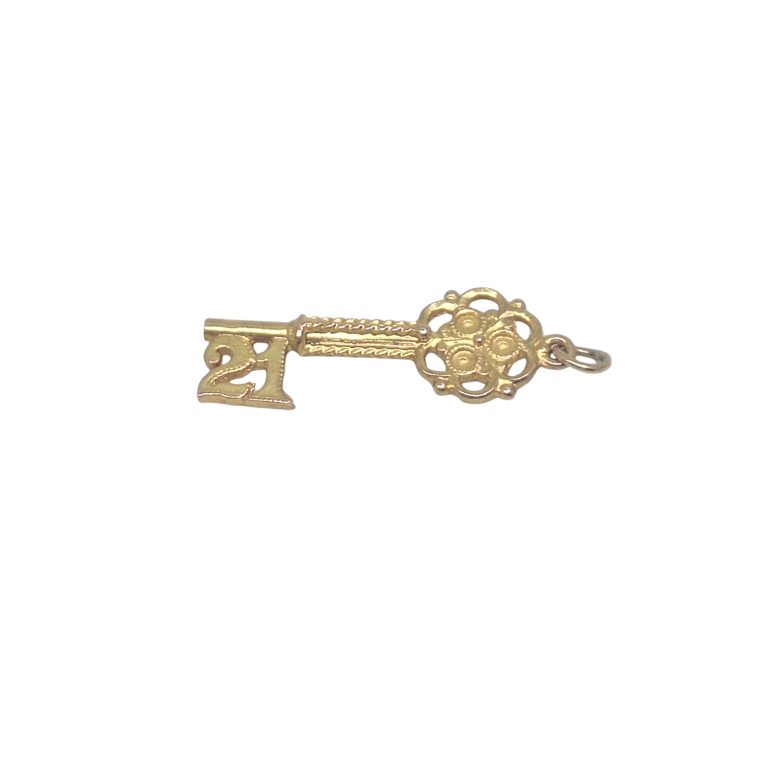 9ct Yellow Gold 21 Key Charm
