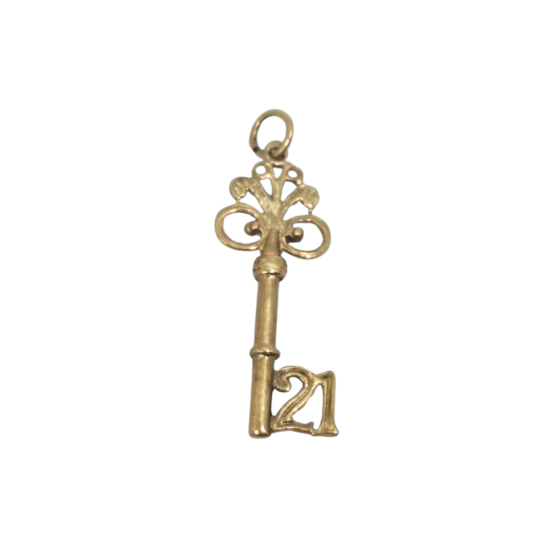 9ct Yellow Gold 21 Key Charm