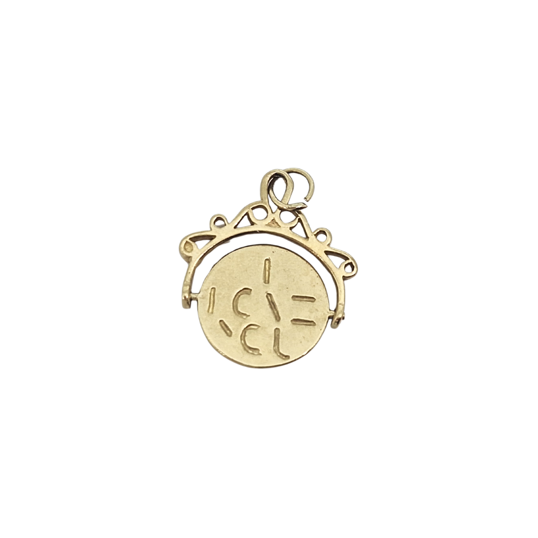 9ct Yellow Gold Spinning I Love You Charm