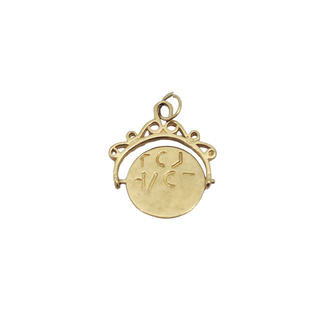 9ct Yellow Gold Spinning I Love You Charm