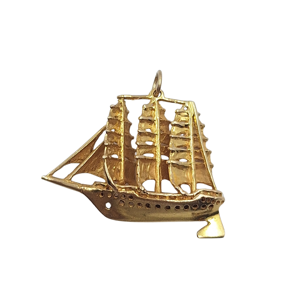 9ct Yellow Gold Sailing Ship Charm