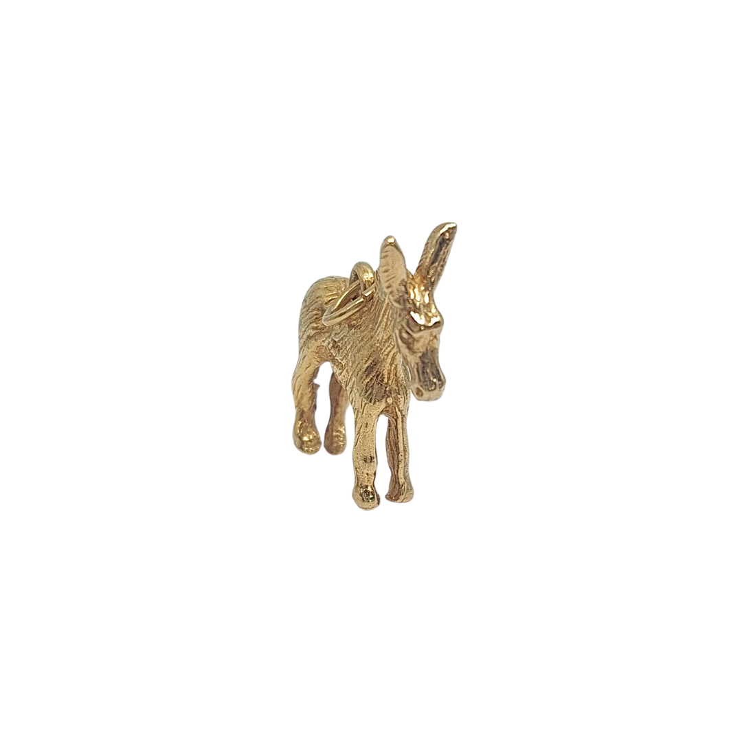 9ct Yellow Gold Donkey Pendant
