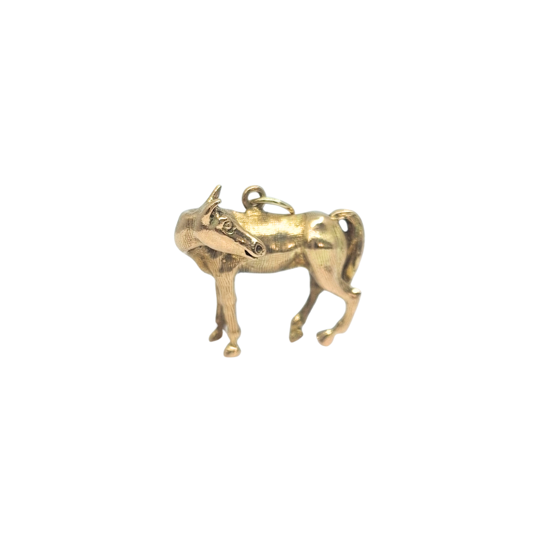 9ct Yellow Gold Horse Pendant