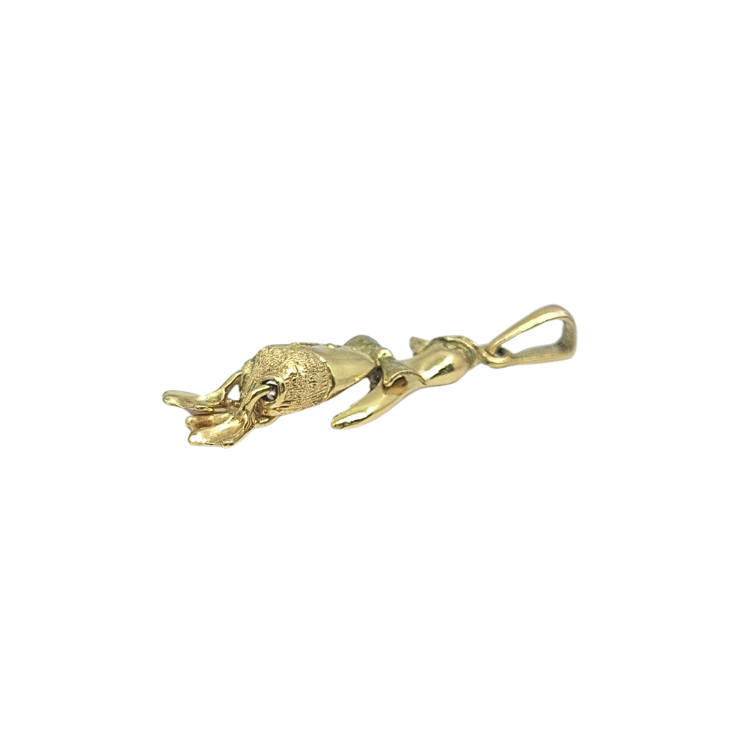9ct Yellow Gold Penguin Pendant