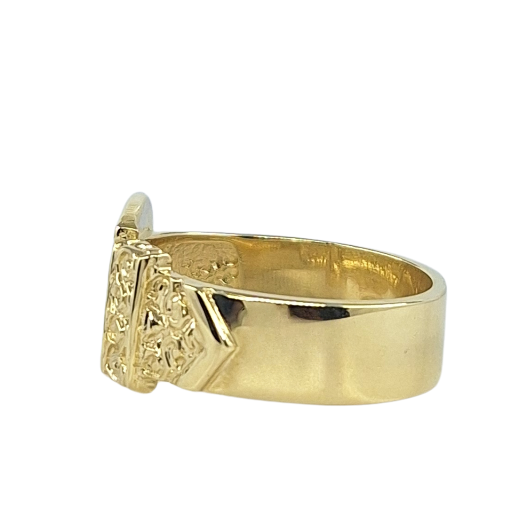 9ct Yellow Gold Buckle Ring