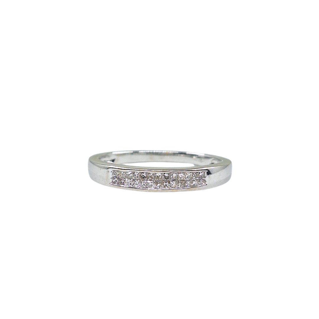18ct White Gold Princess Cut Diamond Eternity Ring 0.25ct