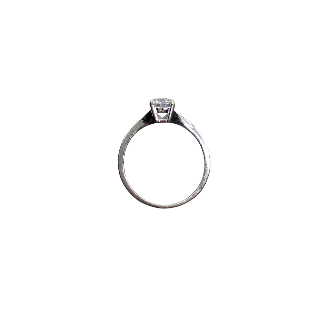 9ct White Gold Cubic Zirconia Solitaire Ring