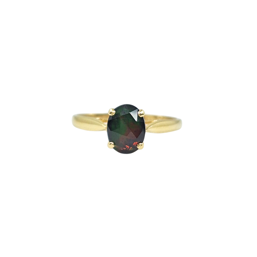 14ct Yellow Gold Opal Doublet Ring