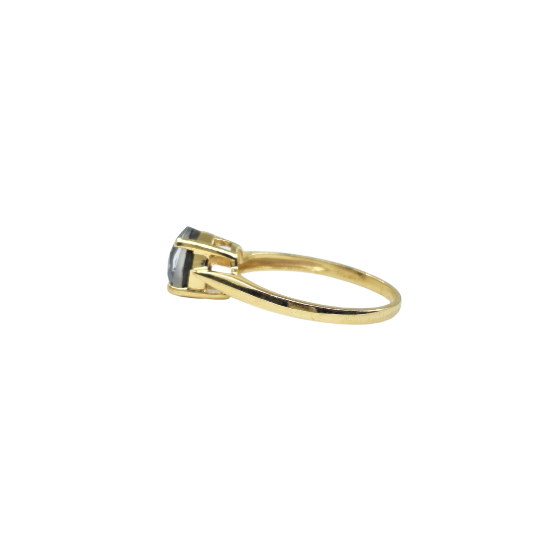 14ct Yellow Gold Opal Doublet Ring