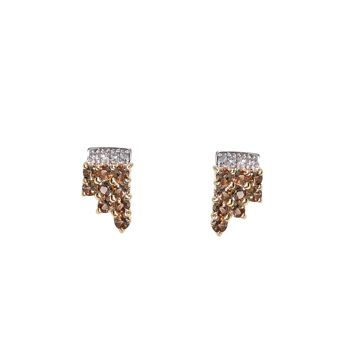 9ct Yellow Gold Multi Gem Earrings