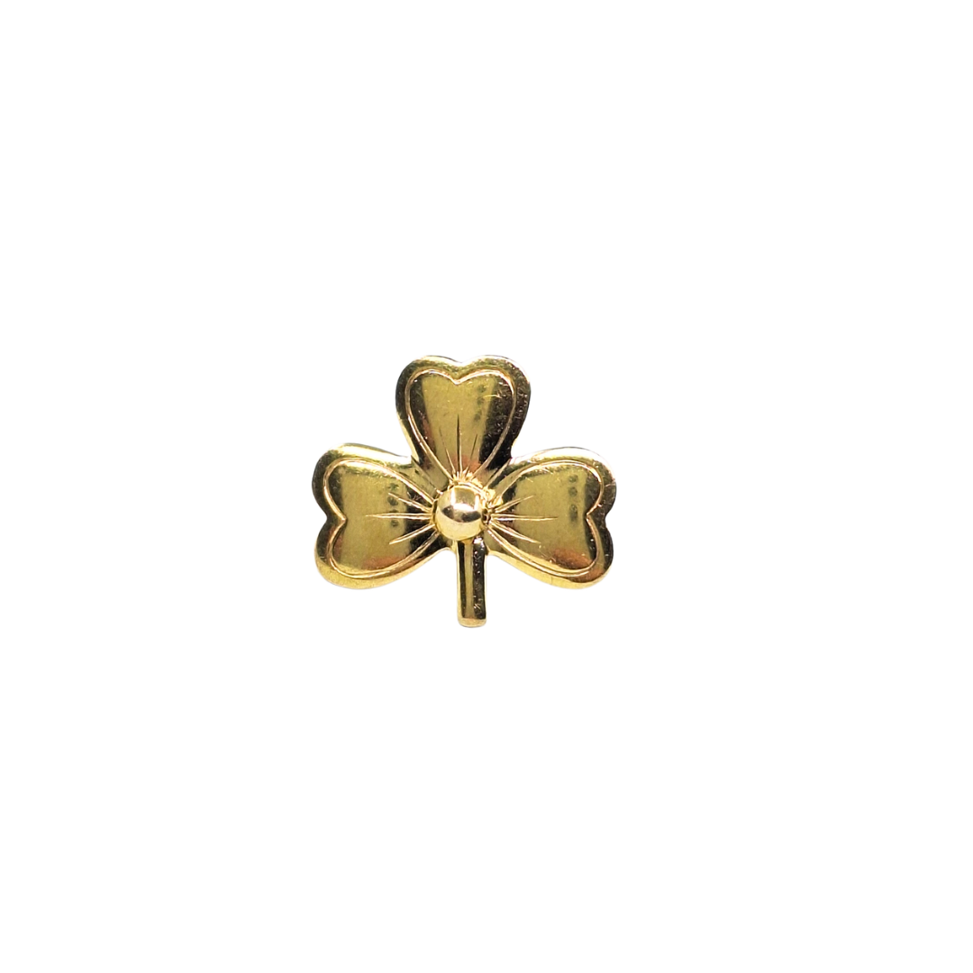 9ct Yellow Gold Clover Stud Earrings