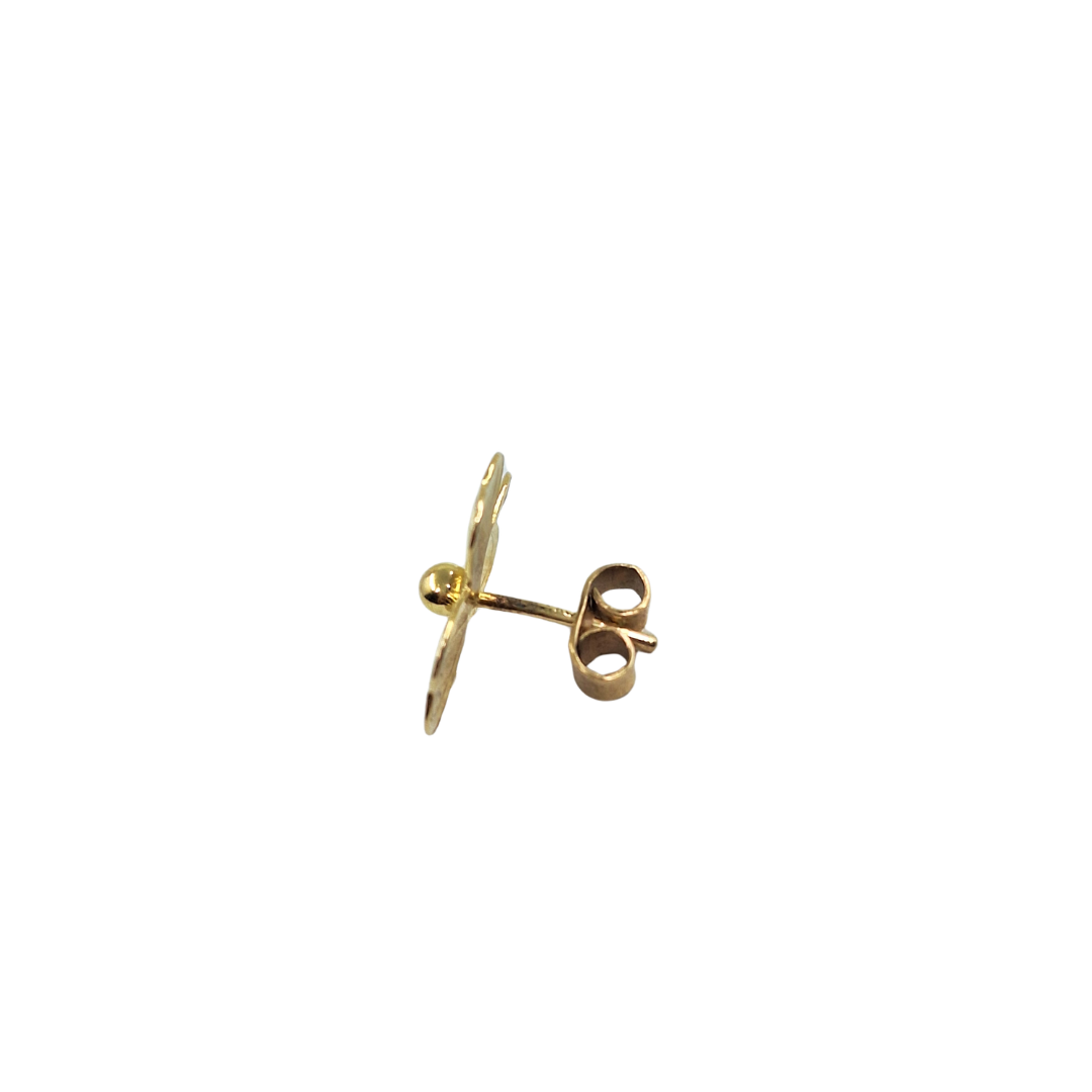 9ct Yellow Gold Clover Stud Earrings