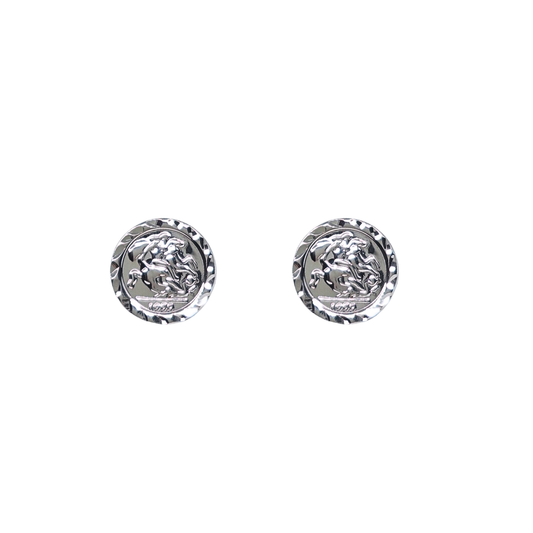 Silver St George Stud Earrings