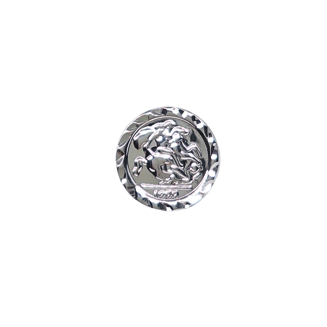 Silver St George Stud Earrings