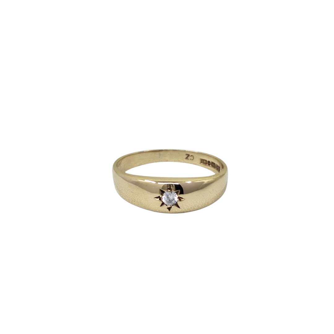9ct Yellow Gold Cubic Zirconia Band Ring