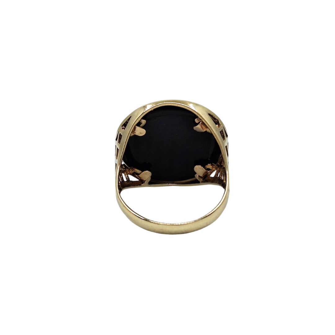 9ct Yellow Gold Chelsea FC Onyx Ring