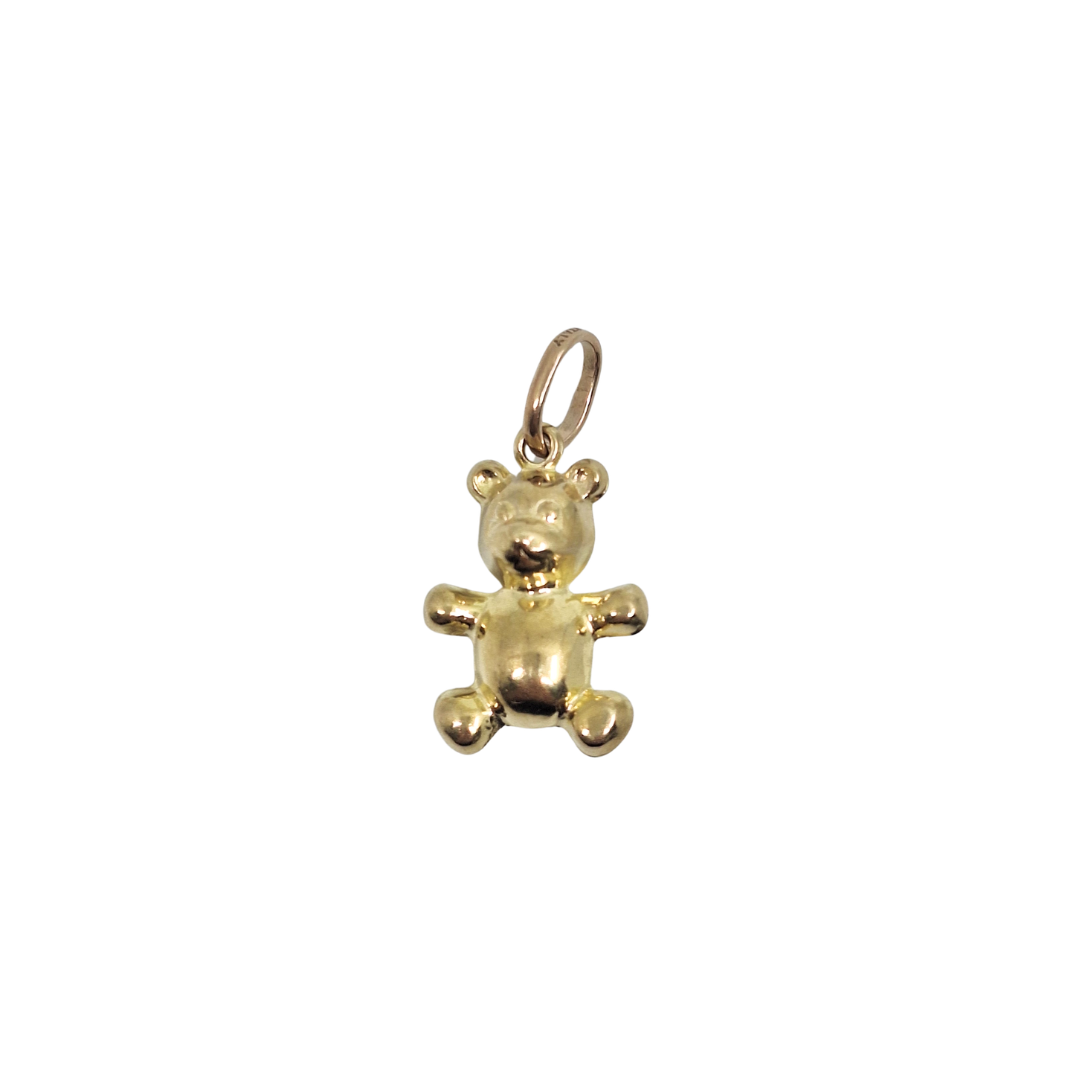9ct Yellow Gold Hollow Teddy Charm
