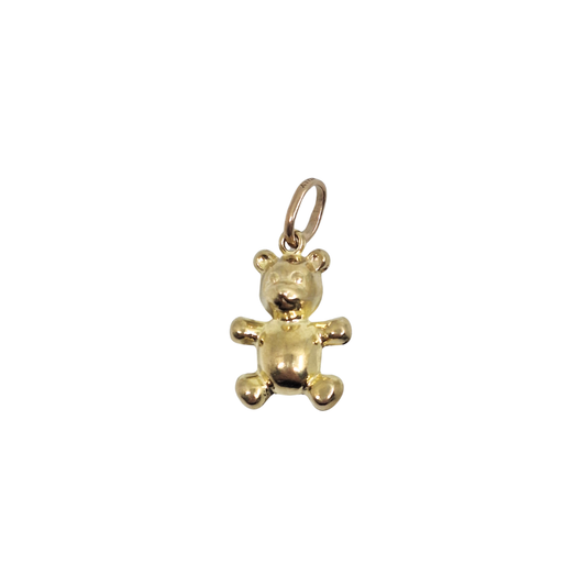 9ct Yellow Gold Hollow Teddy Charm