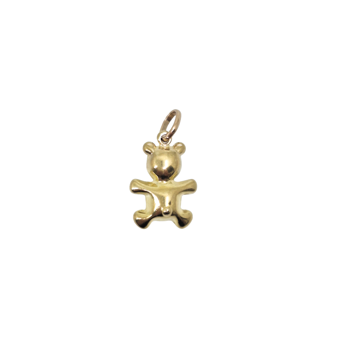 9ct Yellow Gold Hollow Teddy Charm