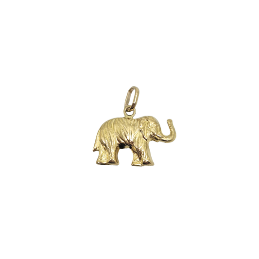 9ct Yellow Gold Hollow Elephant Charm