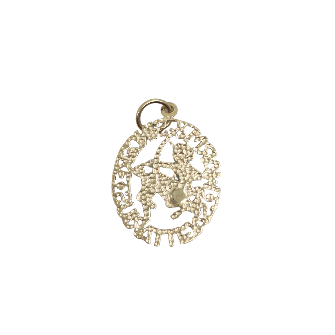 9ct Yellow Gold Sagittarius Pendant
