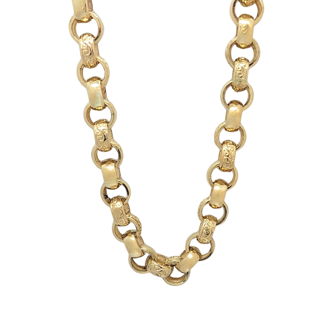 9ct Yellow Gold Heavy Belcher Chain 24"