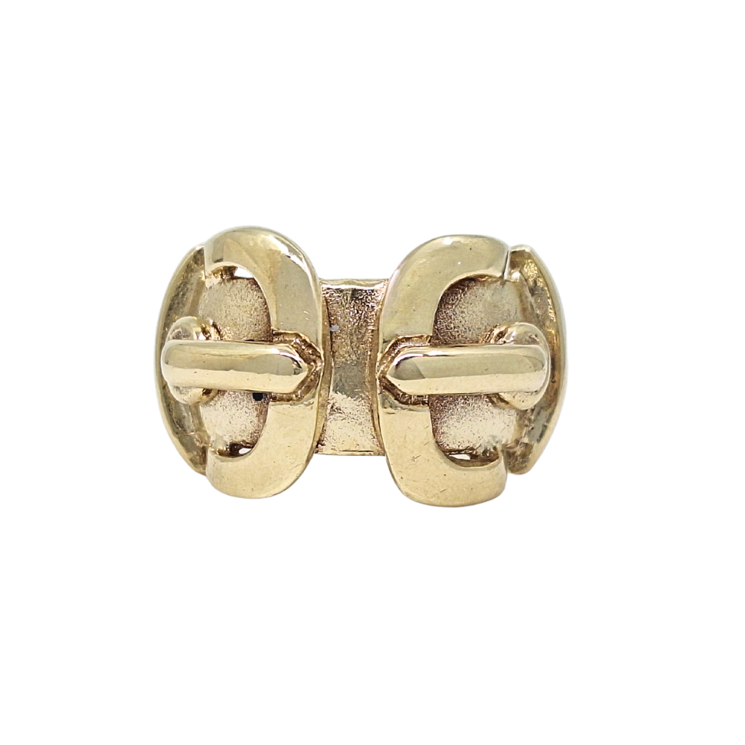 9ct Yellow Gold Buckle Ring