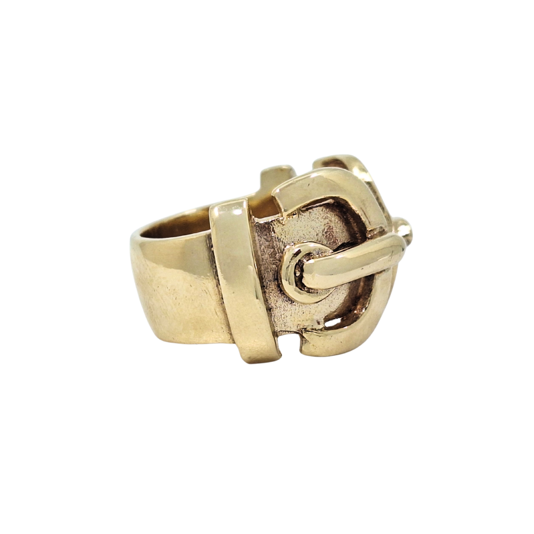 9ct Yellow Gold Buckle Ring