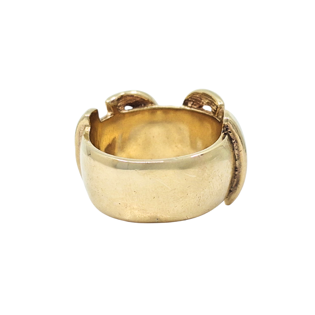 9ct Yellow Gold Buckle Ring