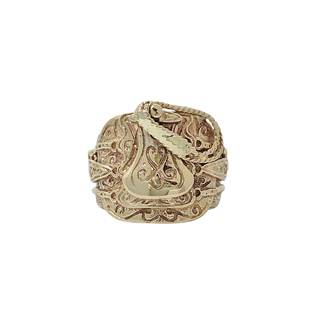 9ct Yellow Gold Saddle Ring